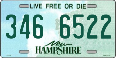NH license plate 3466522