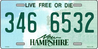 NH license plate 3466532