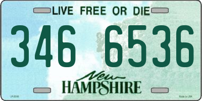 NH license plate 3466536
