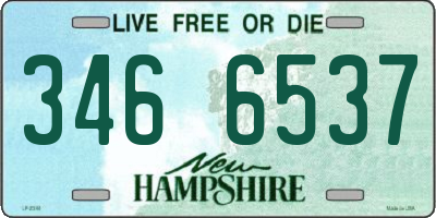 NH license plate 3466537
