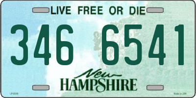 NH license plate 3466541