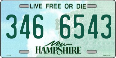 NH license plate 3466543