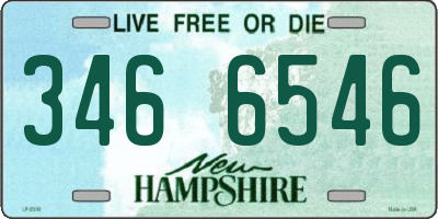 NH license plate 3466546