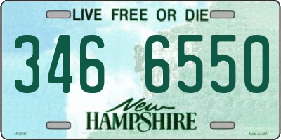 NH license plate 3466550