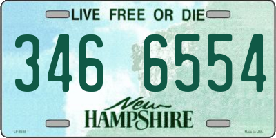 NH license plate 3466554