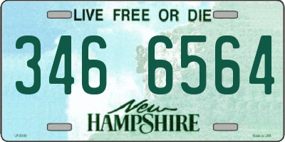 NH license plate 3466564