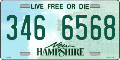 NH license plate 3466568