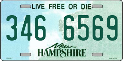 NH license plate 3466569