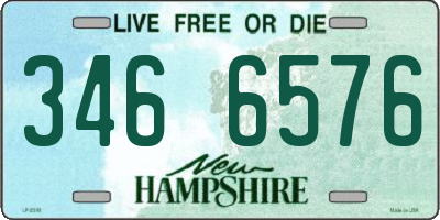 NH license plate 3466576