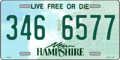 NH license plate 3466577