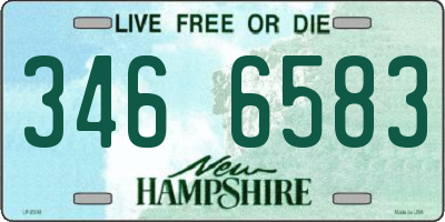 NH license plate 3466583