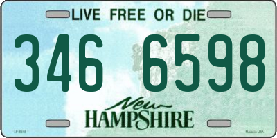NH license plate 3466598
