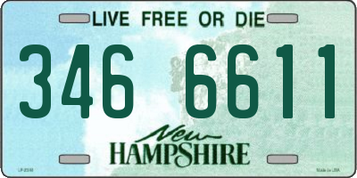 NH license plate 3466611