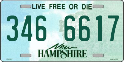 NH license plate 3466617
