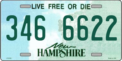 NH license plate 3466622
