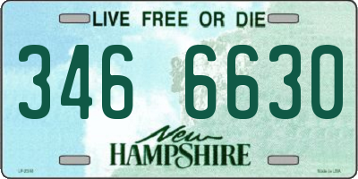 NH license plate 3466630