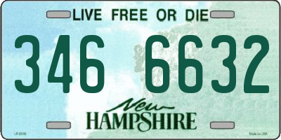 NH license plate 3466632
