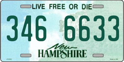 NH license plate 3466633