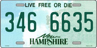 NH license plate 3466635