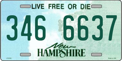 NH license plate 3466637