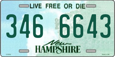 NH license plate 3466643