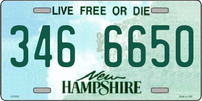 NH license plate 3466650