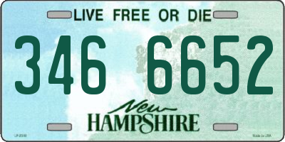 NH license plate 3466652