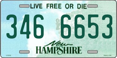NH license plate 3466653