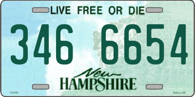 NH license plate 3466654
