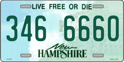 NH license plate 3466660