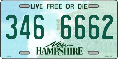NH license plate 3466662