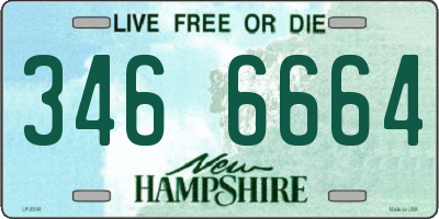 NH license plate 3466664