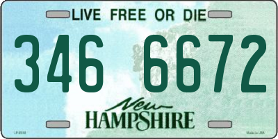 NH license plate 3466672