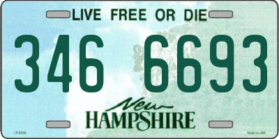 NH license plate 3466693