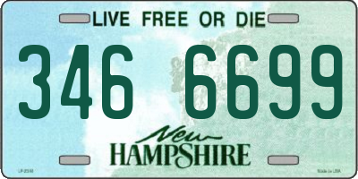 NH license plate 3466699