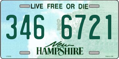 NH license plate 3466721
