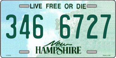 NH license plate 3466727