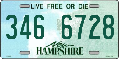 NH license plate 3466728