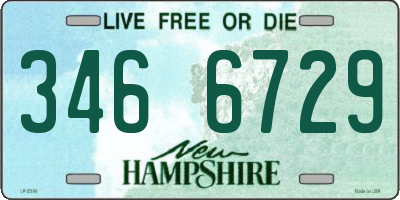 NH license plate 3466729