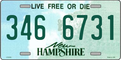 NH license plate 3466731