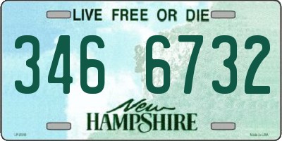 NH license plate 3466732
