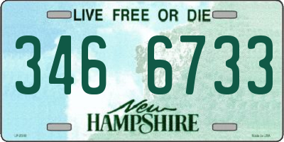 NH license plate 3466733