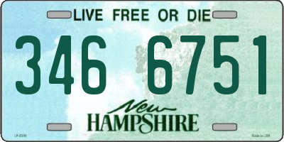 NH license plate 3466751