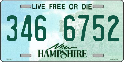 NH license plate 3466752