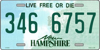 NH license plate 3466757