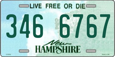 NH license plate 3466767