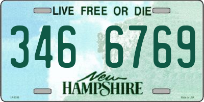 NH license plate 3466769