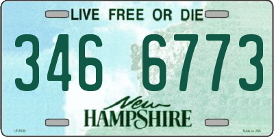 NH license plate 3466773