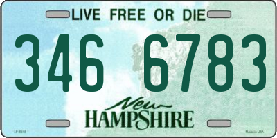 NH license plate 3466783
