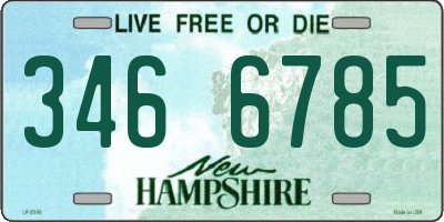 NH license plate 3466785
